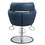 Azure Styling Chair in Denim Blue with Chrome Round Base - CLEARANCE - DISCONTINUED, AS IS, NO WARRANTY, NO RETURNS