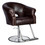 Arnage Styling Chair in Antique Brown with Chrome Round Base - CLEARANCE, DISCONTINUED, AS IS, NO WARRANTY, NO RETURN
