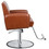 Evoque Styling Chair in Dark Camel with Chrome Round Base - CLEARANCE, DISCONTINUED, AS IS, NO WARRANTY, NO RETURN