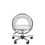 Gimbal Pedicure Technician Stool in Alpine White - CLEARANCE - DISCONTINUED, AS IS, NO WARRANTY, NO RETURNS