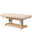 Zenith Flat Electric Spa Massage Table with Face Cradle and Armrest in Beige shown from three-quarter angle to the right