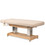 Waves Multi-tilting Electric Spa Massage Table with Face Cradle and Armrest in Beige shown from three-quarter view to the right laying flat