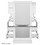 Genesis Double Sided Styling Station in Platinum with Full Length Shelves - CLEARANCE - DISCONTINUED, AS IS, NO WARRANTY, NO RETURNS