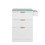 Kai Mobile Styling Station in White with Gold Hardware - CLEARANCE, DISCONTINUED, AS IS, NO WARRANTY, NO RETURN