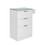 Kai Mobile Styling Station in White with Gold Hardware - CLEARANCE, DISCONTINUED, AS IS, NO WARRANTY, NO RETURN