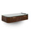 Sutton Wall-Mount Floating Shelf Styling Station in Walnut shown from three-quarter angle to the right