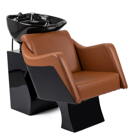 Eros Shampoo System in Camel/Black with Black Bowl Eros Shampoo System in Camel/Black with Black Bowl