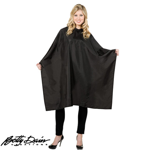 Betty Dain Shampoo Cape in Black Vinyl with Velcro Closure