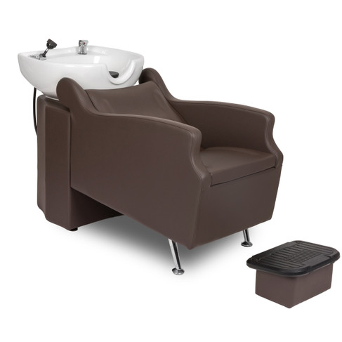 Avant Shampoo System in Black with White Bowl