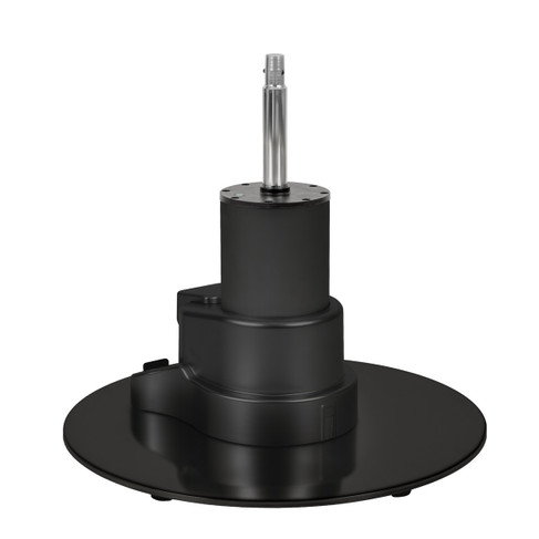 Black Cordless Battery Powered Electric Round Styling Chair Base with 1 Battery Included shown from three-quarter view to the right