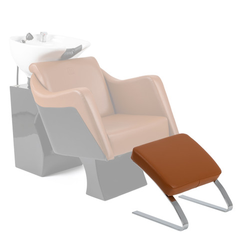 Minerva Deluxe Ottoman for Shampoo Systems in Camel - CLEARANCE - DISCONTINUED, AS IS, NO WARRANTY, NO RETURNS