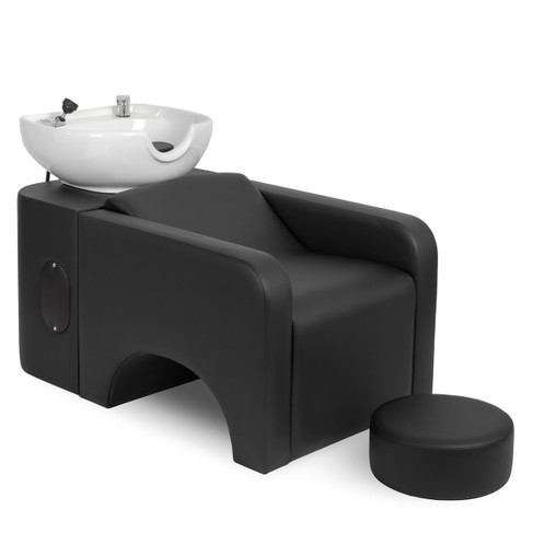 Evara Shampoo System with Side-Plumbing Access with White Bowl