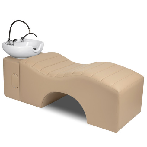 Seraya Head Spa System with Side-Plumbing Access with White Bowl