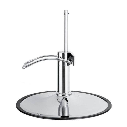 Polished Chrome Round Styling Chair Base with Hydraulic Pump