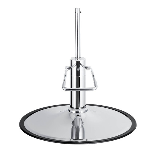 Polished Chrome Round Styling Chair Base with Hydraulic Pump