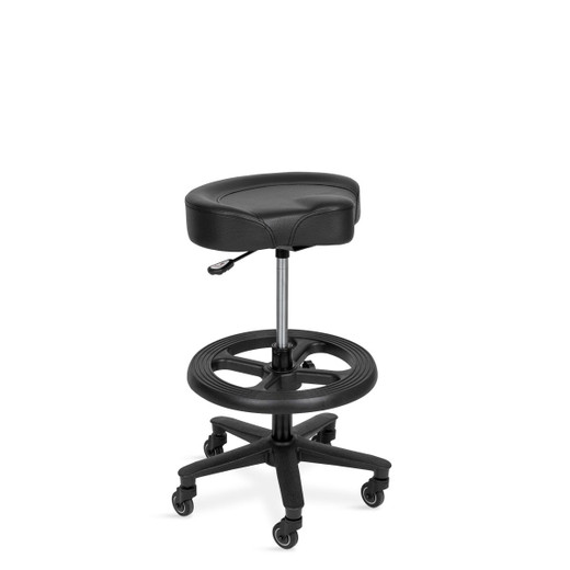 Ichiro Salon Stool in Black - Swivel Adjustable 22