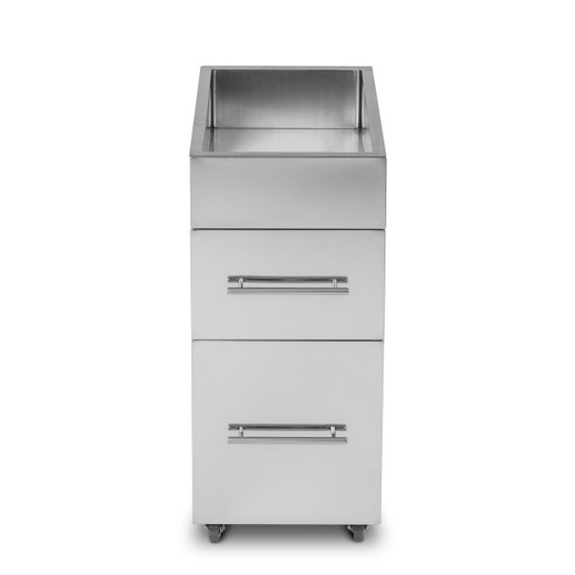 Centauro Stainless Steel All-Purpose Shampoo Salon Trolley shown from front view