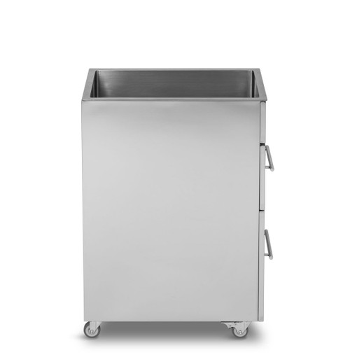 Centauro Stainless Steel All-Purpose Shampoo Salon Trolley shown from side view