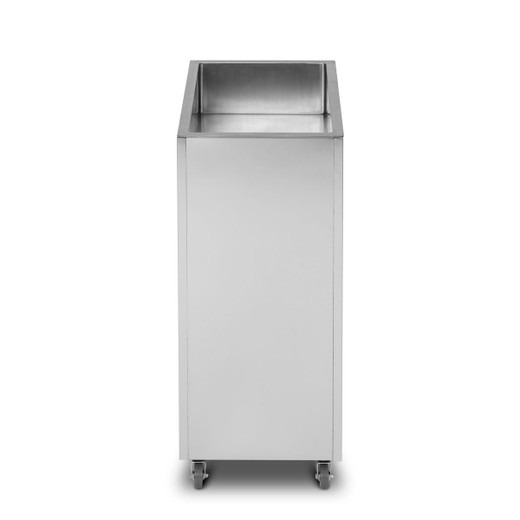 Centauro Stainless Steel All-Purpose Shampoo Salon Trolley shown from back view