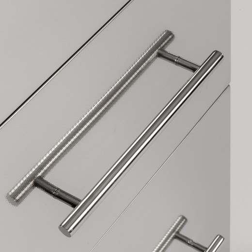 Centauro Stainless Steel All-Purpose Shampoo Salon Trolley handle detail