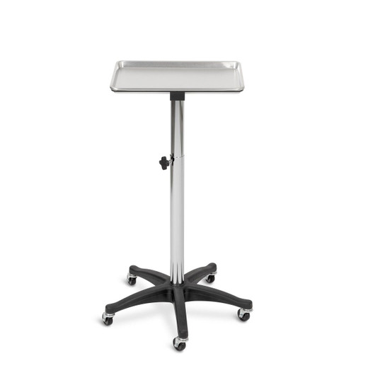 Aluminum Mobile Service Tray shown from side view