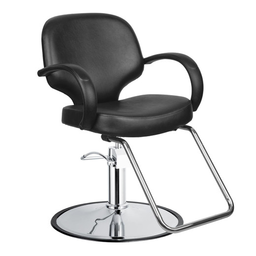 Virage Salon Styling Chair in Black - Round