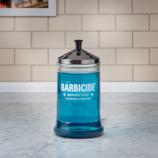 BARBICIDE Medium Glass Disinfectant Jar - 21 oz. | Minerva Beauty