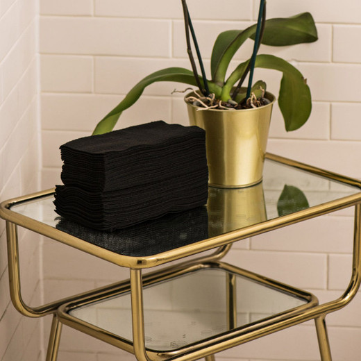 Scrummi Original Waffle Towels: Black Disposable Towels for Hair