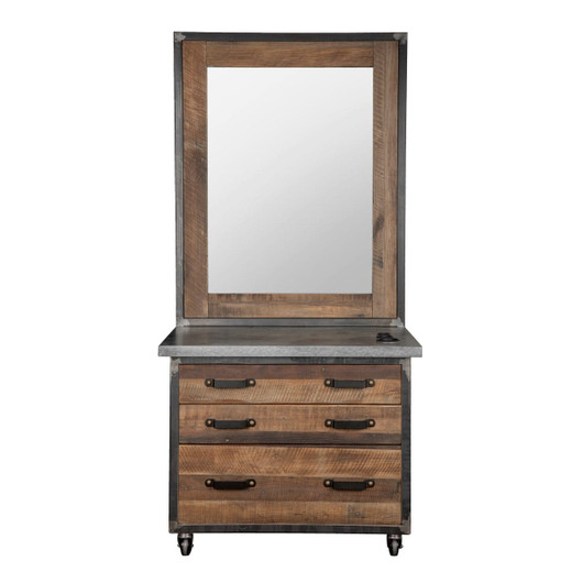 Lakota Single Sided Salon Styling Station - Barber Shops, Beauty