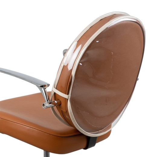 Prado Clear Vinyl Chair Cover with Tan Trim Prado Clear Vinyl Chair Cover with Tan Trim