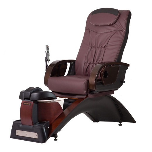 Continuum Simplicity LE Pedicure Chair - Burgundy Chair Top, Select Cherry Base, Cream Tub Continuum Simplicity LE Pedicure Chair - Burgundy Chair Top, Select Cherry Base, Cream Tub