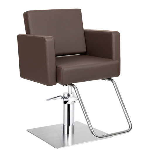 Avant Salon Styling Chair in Chocolate - Low Profile Square