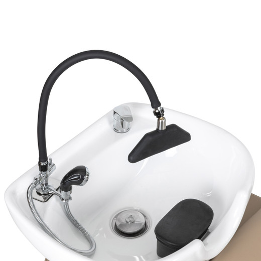 Triangle Waterfall Head Spa Attachment for Shampoo Bowls shown from above