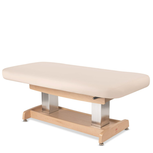 Zenith Flat Electric Spa Massage Table in Beige | Adjustable