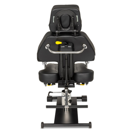 Nova Hydraulic Multifunction Tattoo Chair in Black from the back Nova Hydraulic Multifunction Tattoo Chair in Black from the back