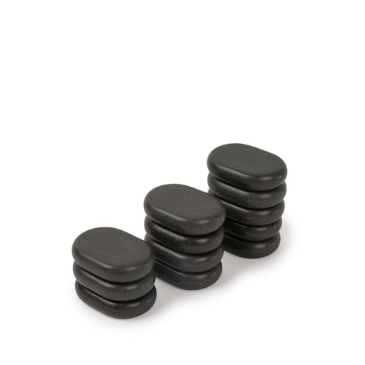 12 Piece Medium Basalt Massage Stone Set