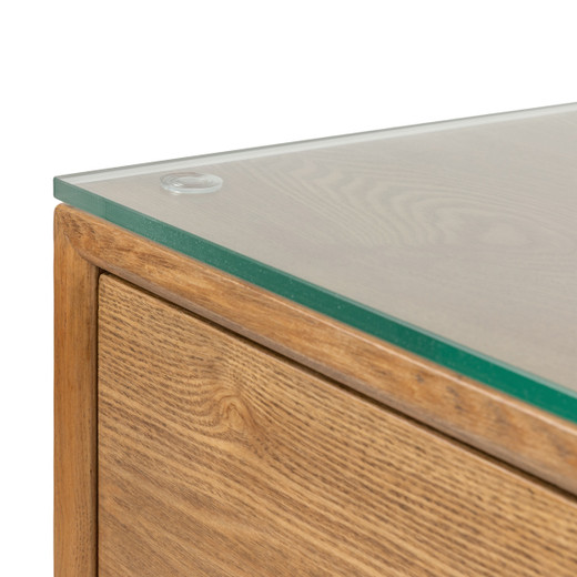 Reid Styling Station in Antique Umber with Hairpin Legs or Wall-Mounted showing top corner Reid Styling Station in Antique Umber with Hairpin Legs or Wall-Mounted showing top corner