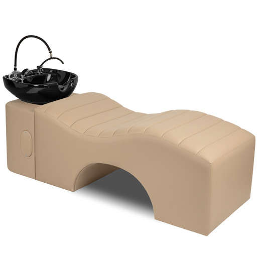 Seraya Head Spa System with Side-Plumbing Access with Black Bowl