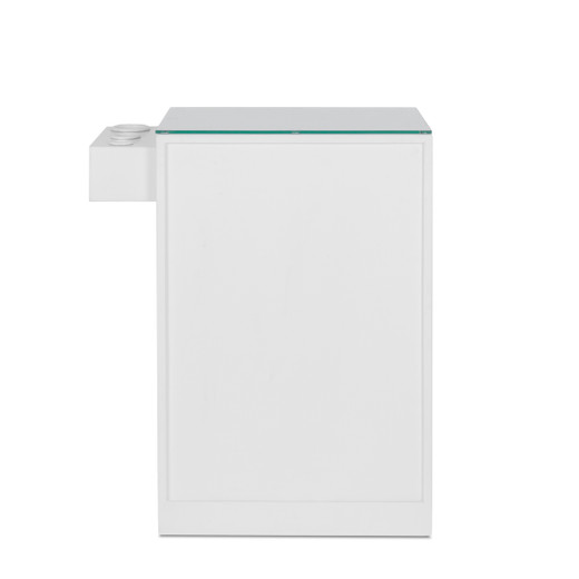 Kai Mobile Styling Station in White with Gold Hardware - CLEARANCE, DISCONTINUED, AS IS, NO WARRANTY, NO RETURN