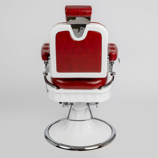 Minerva Battista Barber Chair in Antique Red