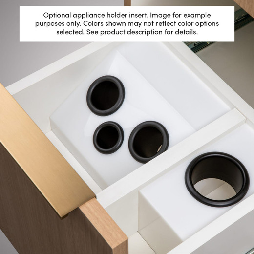 Astoria Styling Station with Legs in Infinity Matte Black with Infinity Matte Black with Stainless Edge Top and Brushed Nickel/Stainless Accents