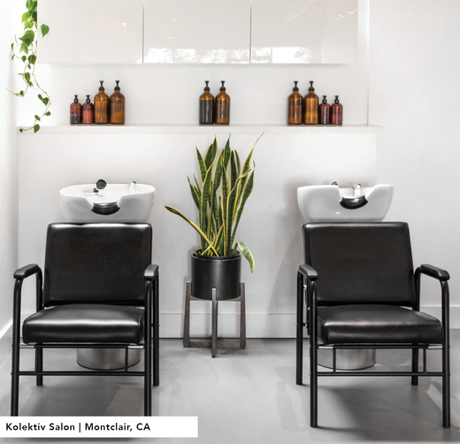 Anchorage Auto Recline Shampoo Chair in Black