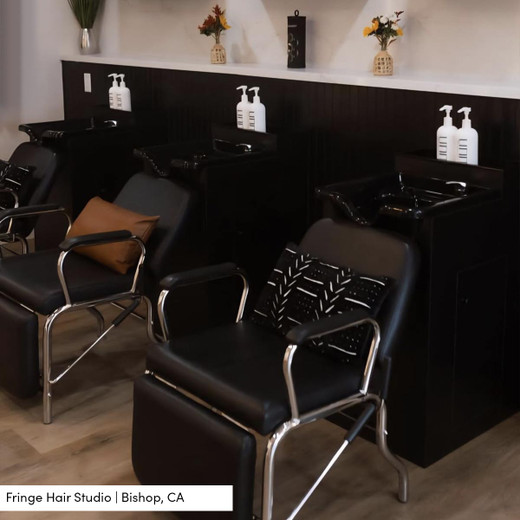 Continental Reclining Shampoo Chair in Black with Footrest | Hair