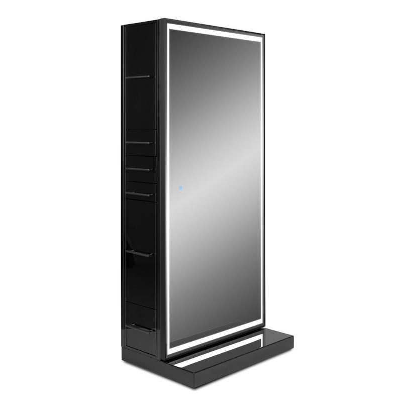 Genesis Single-Sided LED Styling Station with Full-Length Mirror