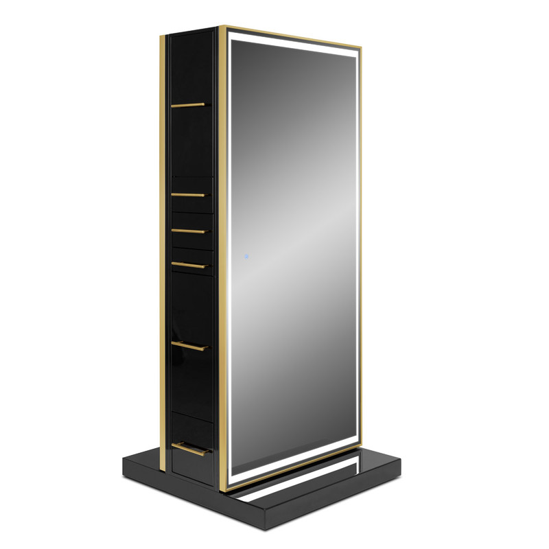 EGC96 展示品 THE CONRAN SHOP ANTIQ IRONミラー Genesis Double-Sided LED Styling Station with Full-Length Mirrors