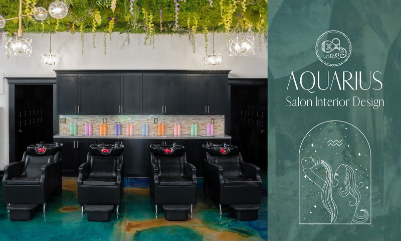 Zodiac Salon Interior Design: Aquarius Season