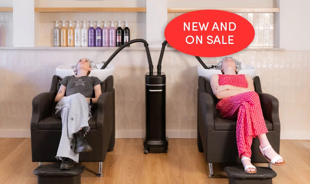 Noura Micro Mist steamer with two bark brown Avant shampoo systems
