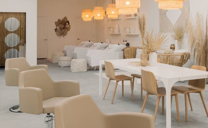 Organic Boho Salon Interior Design Style