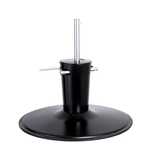 Oversized Round Black Enamel