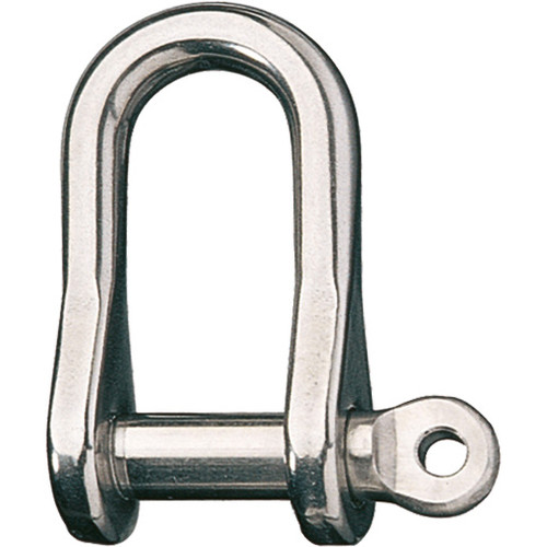 Ronstan Shackle, Standard Dee, 1/4" Pin With Seizing Hole